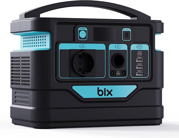 Bix PS140K 140000mAh 518Wh 500W AC Socket, 3*USB-A, 45W Type-C Input and Output, SOS Supported Led Light, Power Station Power Station Ideal for Camping and Travel