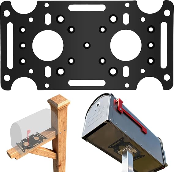 Aolamegs Mailbox Post Mount Bracket, Plate for mounting Board mailboxes & Accessories, Compatible with 4x4 Posts Base, Mail Boss, Architectural MAILBOXES, Gibraltar, hykolity, adoorn