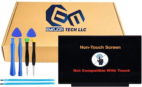 EM EMAJOR TECH New Screen Replacement for Dell DP/N 1PVM5 01PVM5 1920X1080 FHD Non-Touch LCD LED Display with Set of Tape and Tools