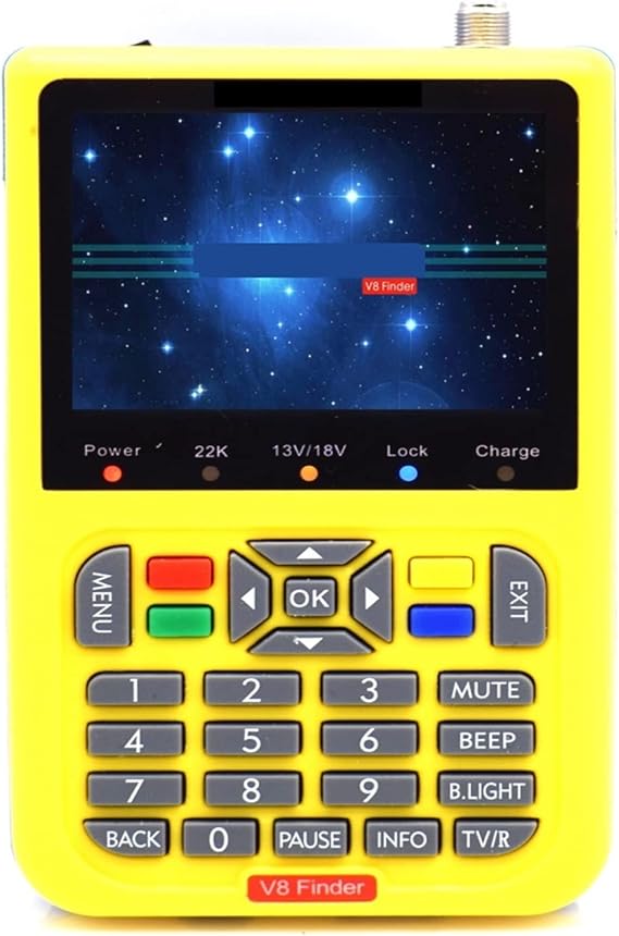 Digital Satellite Finder, V8 Finder 3.5 Inch DVB-S2X/S2/S 1080P HD Receptor TV Signal Receiver 8 FINDER 2 Digital Satellite Finder,Satellite Finder Meter