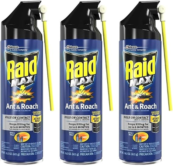 Raid Max Ant and Roach Spray, 14.5 Ounce (Pack of 3)