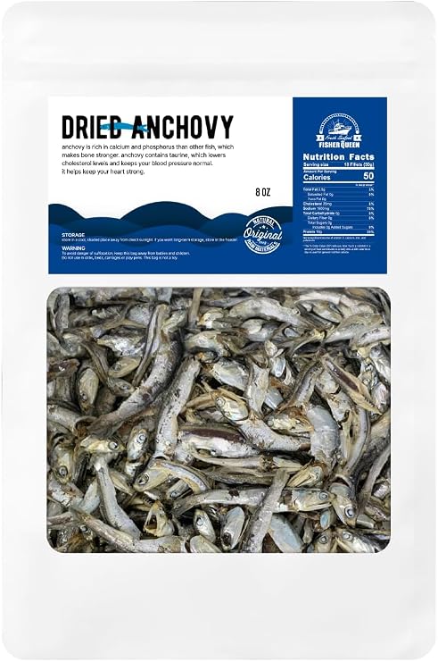 FISHER QUEEN Korean Dried Anchovies_8oz. (227g) Large_Anchovy