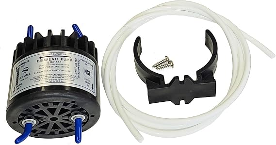 AQUATEC ERP 500 PERMEATE PUMP ERP500 PERMEATE PUMP With 1/4" JG INSERTS MOUNTING HARDWARE INCLUDING CLIP AND SCREWS