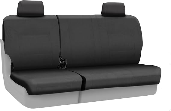 Coverking Custom Fit Rear 60/40 Bench Seat Cover for Select Hummer H2 Models - Ballistic (Charcoal)