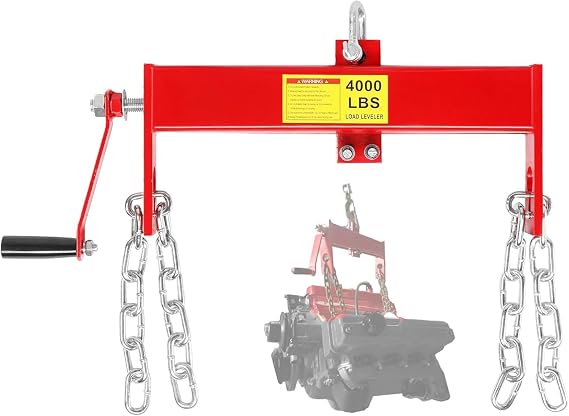 4000lbs Engine Leveler Steel Engine Hoist Shop Crane Engine Load Leveler with Ball Bearing and Adjustable Handle for up to 2 Ton