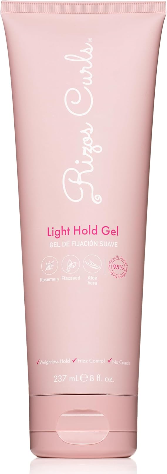 Rizos Curls Light Hold Styling Gel For Curly & Wavy Hair, Silicone-Free (8oz)