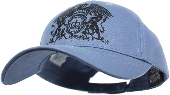 Queen Classic Rock and Roll Music Band Adjustable Men Women Baseball Cap (Black Classic Crest Denim Blue)
