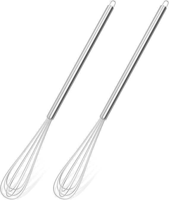 2Pcs 11Inch Mini Whisk, Small Whisk with LongHandle
