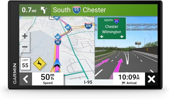 Garmin DriveSmart 55 EX with Traffic, 5.5-inch Car GPS Navigator with Bright, Crisp High-Resolution Maps, Garmin Voice Assist, Smart Notifications and Hands-Free Calling