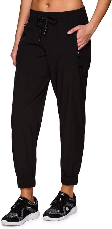 Avalanche Women's Everyday Hiking Quick Dry Woven Ankle Jogger Pant with Pockets