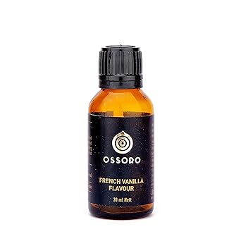 Ossoro French Vanilla Flavour Essence Pure Gluten-Free Flavor Essence For Food Flavoring for Baking 1 Fl Oz Bottle Used For Cakes, Ice creams