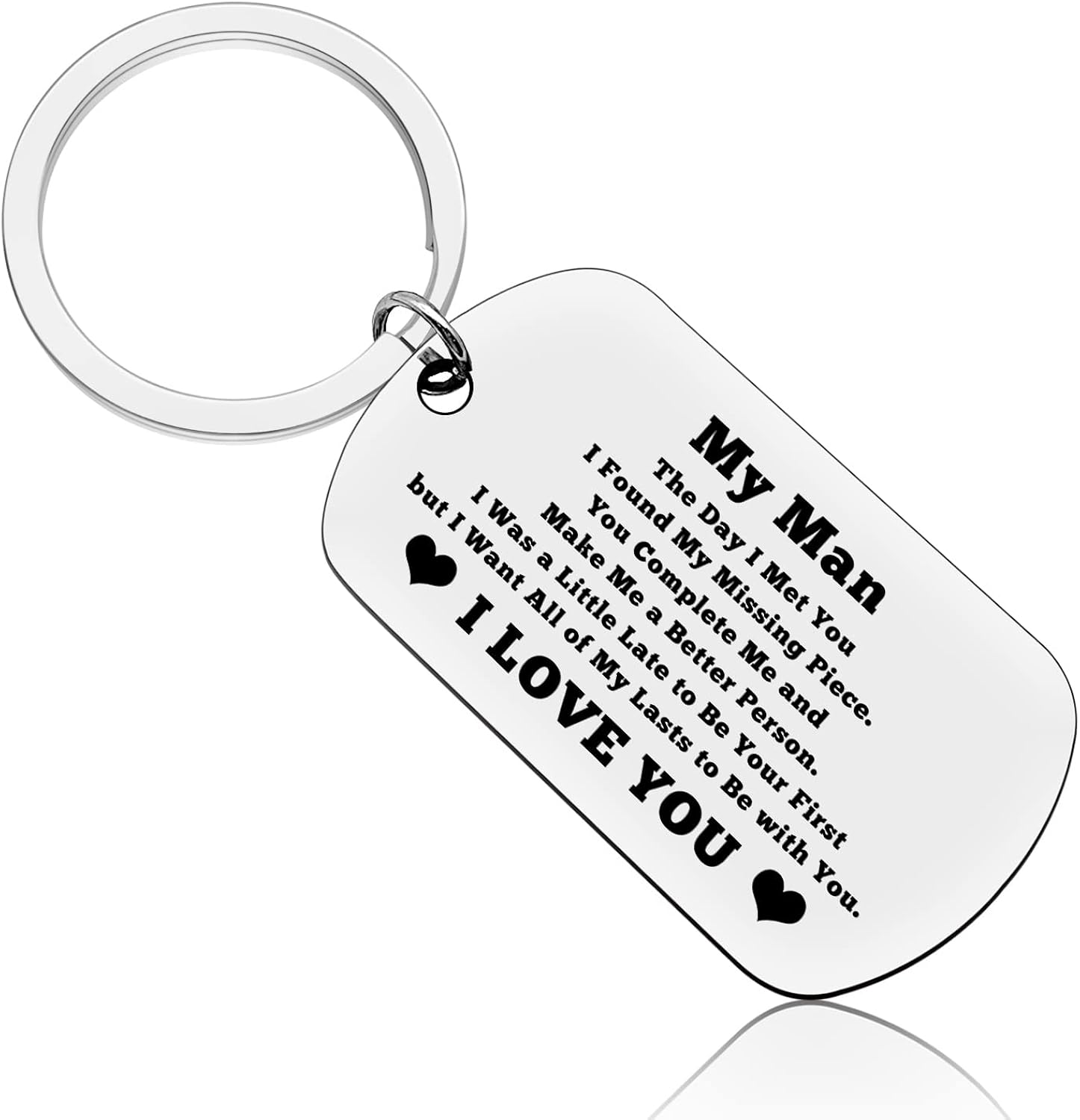 Anniversary Keychain for Him Husband Gifts from Wife to My Man Keychain for Boyfriend Valentines Day Gifts Boyfriend