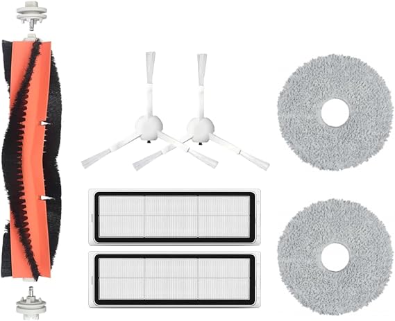 robotyedek, X10 Plus X20 Plus Xiaomi Uyumlu Yedek Fırça Hepa Filtre Mop Seti-7 Parça