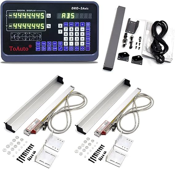 2 Axis Precision Linear Scale Digital Readout DRO for Milling Lathe Machine (150mm + 250mm)