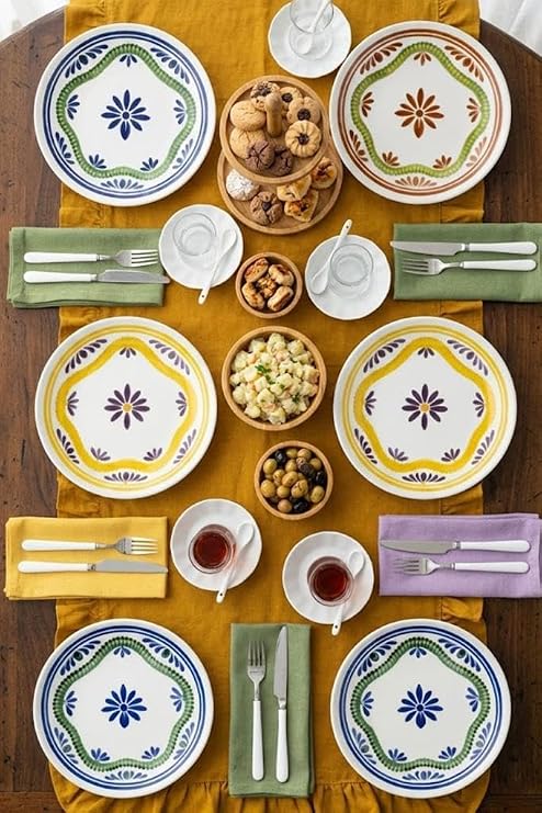 Bambum Moderna - 6'lı Porselen Pasta Tabağı Leo