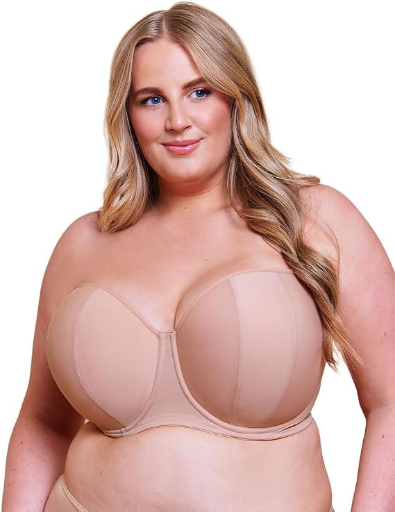 Curvy Kate Women's Luxe Strapless Multiway Underwire Bra, CK2601, Latte, 36F