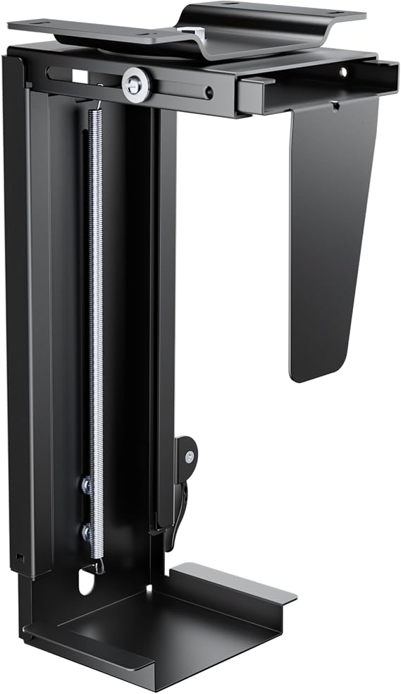 PEGZONE Under Desk PC Mount Adjustable 3.5-8" Computer Tower Holder