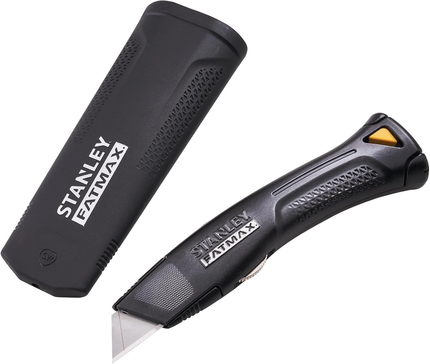 Stanley FatMax® Heavy-Duty Trade Knife – One-Handed Opening Utility Knife, Available in Black or Silver – Designed for Professional Use