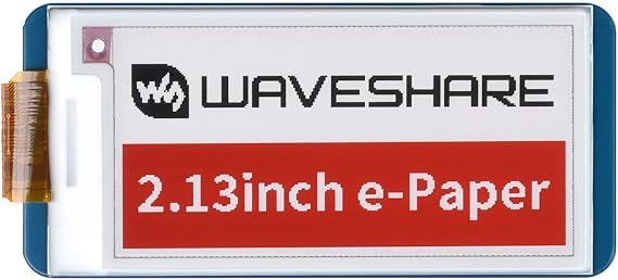 Waveshare 2.13 Inch e-Paper Display Hat(B) V4,250x122 Red Black White Three-Color E-Ink Screen Electronic Paper Module for Raspberry Pi Zero/Zero W/Zero WH/Zero 2W/3B/3B+/4B with SPI Interface