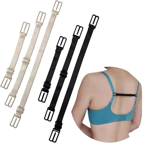 Bra strap holders non slip elastic banding, bra strap clips for the back, cross back convertors