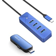 GiGimundo 256GB External Portable SSD+4-Port USB Hub for Laptop