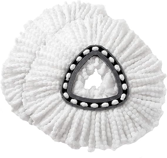 2 Pack Spin Mop Replacement Head Compatible with O Cedar EasyWring Spinning Mop Microfiber Mop Refills White Floor