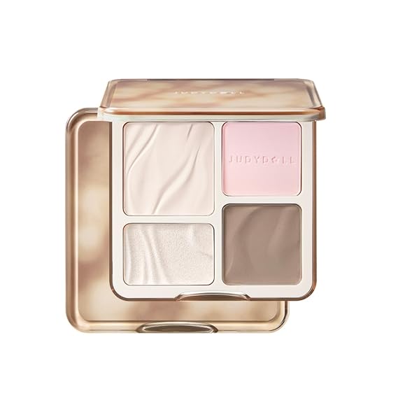 JUDYDOLL Contour Palette Highlighter Makeup Korean Makeup (04 Blush)