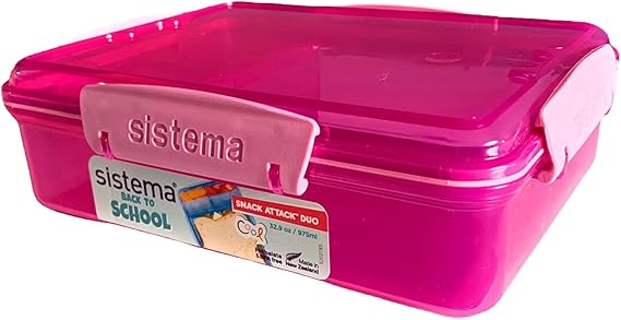 Sistema Lunch Snack Attack Duo, 975 ml - (Assorted Colour)