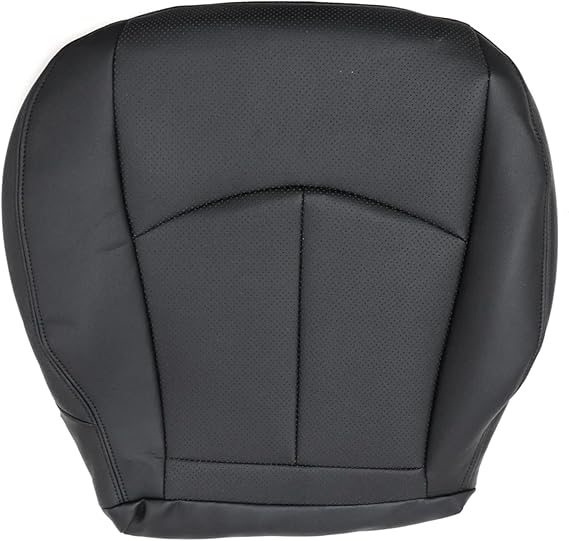 NLQR Front Driver Bottom Replacement Seat Cover Black Microfiber Leather Compatible with Mercedes Benz E63 E280 E300 E320 E350 E500 E550 2007 2008 2009