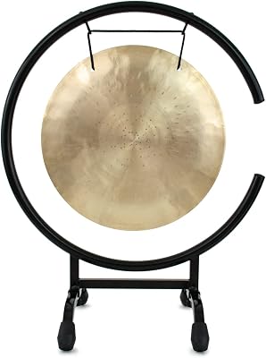 Unlimited 11 to 12 Gongs on High C Gong Stand - Includes Gong of Choice with Traditional Chinese Mallet & Stand, Perfect for Small Spaces