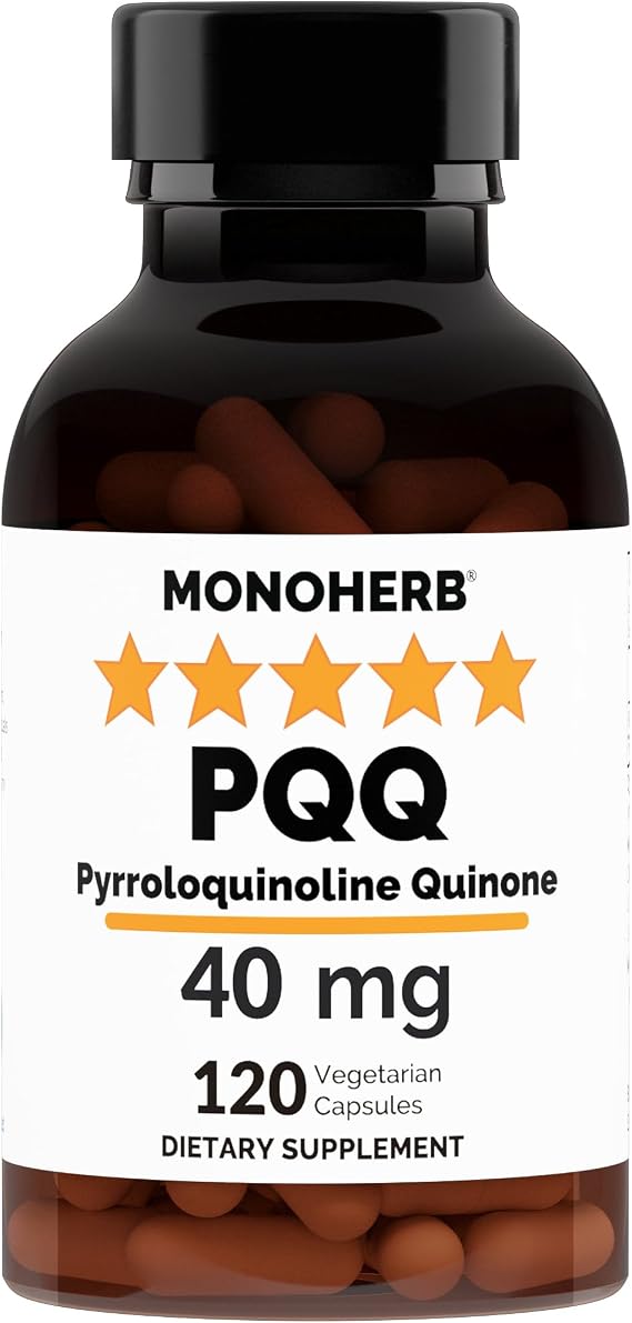PQQ 40 milligrams - PQQ supplement, Pyrroloquinoline Quinone, 120 capsules