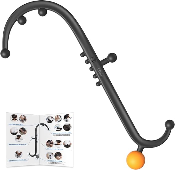 LiBa Trigger Point Massage Tool 11-Node, Collapsible S/C Curve