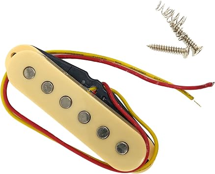 Electric Guitar Pickup, Single Coil Pickup Loaded Highout Pickup Replacement Fit for 6 String Guitar