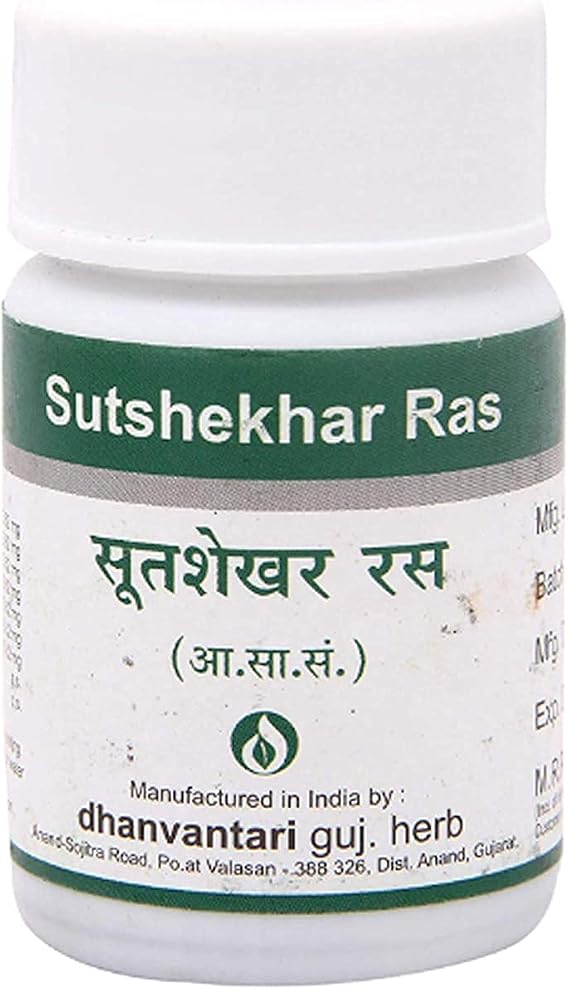 A.K. Dhanvantari Sutshekhar Ras- 60 Tablets x (Pack of 2)