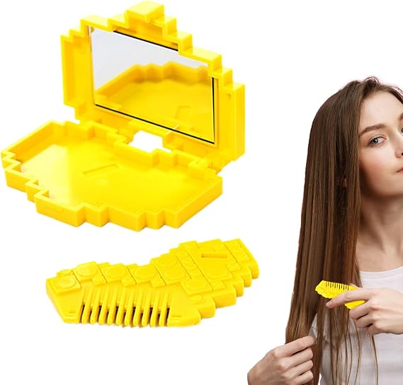 Split Ends Hair Trimmer Bang Shaver Comb with Mirror | Heart Shaped Dead End Trimmer for Travel Outdoor Home Daily Routine Personal Grooming Quick Maintenance