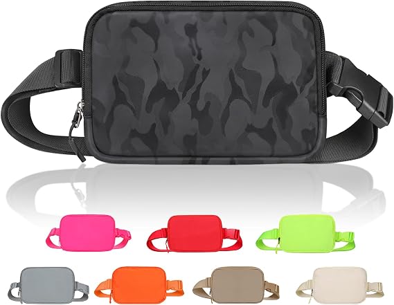 Fanny Pack, Belt Bag for Women -Crossbody Bags - Black Fanny Pack with Adjustable Strap, Fashion Fanny Pack for Running Workout Hiking Travel,Black