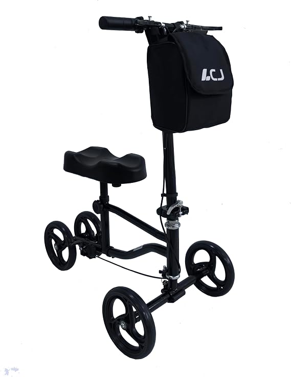 Knee Scooter,Economical Foldable Steerable Knee Walker,for Adults Foot Surgery,Injured Ankle Recovery Scoote