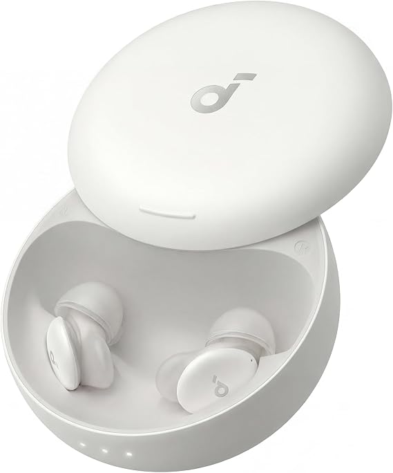 soundcore Sleep A30 by Anker, Ultra‑Comfortable Earbuds for Side Sleepers, Dedicated App, Sleep Monitoring, Soothing Sound Masking Technology for All‑Night Rest (White)