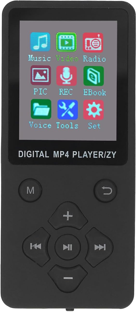 MP3 MP4 Player with Bluetooth 5.0, HiFi Music Player with 1.8" Color Screen, Reproductor De Musica MP3 Player with Photo, Video E-Book, Entertainment, Learning BLACK