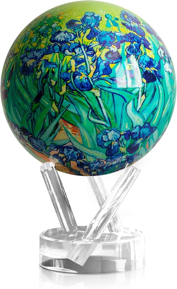 MOVA Self Rotating Globe, Van Gogh Irises Classic (4.5")
