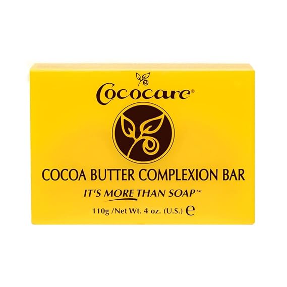 Cococare Cocoa Butter Complexion Bar Soap 4 Ounce - Gentle Cleansing & Hydrating Bar Soap