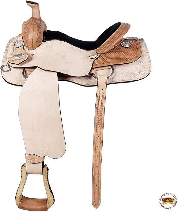 HILASON Western Horse Saddle American Leather Ranch Roping