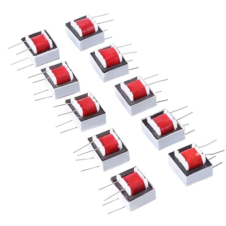 10Pcs 600 Ohm Ei14 Isolation Transformer, High Efficiency Single Phase Audio Transformer, Ideal for Radio Communication Broadcast Television Automatic Control