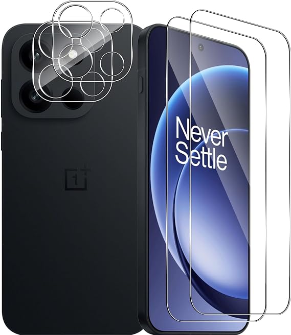 Screen Protector for OnePlus Nord 6 5G, 2+2 Pack