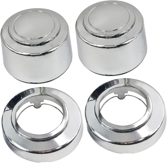 4Pcs 8 Lug 16 Inch Chrome Wheel Center Hub Caps Nut Covers Compatible with 1995-1997 Ford F-250 F-350 Truck Compatible with 1995-2008 Ford E-150 E-250 E-350 E-450 Van F5TA-1A096-TB F5TA-1A096-SP