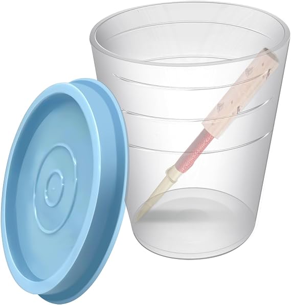 Oboe & Bassoon Reed Soaker Cup with Blue Lid Durable Instrument Accessory, Leak-Free Design, Fits in Case, Ideal for Music Students, Great for Travel and Daily Use