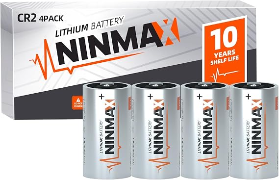 CR2 3V Lithium Battery, 4 Pack 900mAh CR2 3 Volt Longer Lasting Lithium Batteries, Long-Lasting for Video and Cameras, Range Finders, and More