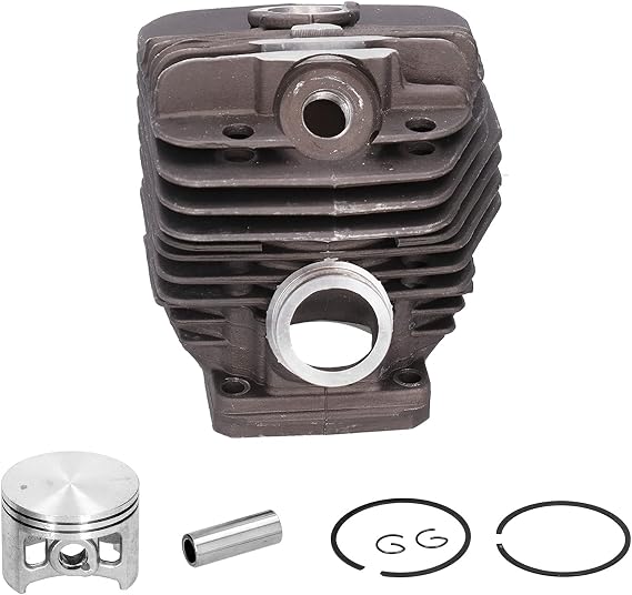Fafeicy Cylinder Piston Kit, Cylinder Piston Kit 56mm, High Silicon Aluminum Alloy Pin Replacement for 066/ms660/064/ms640/ms650/1122/020/1211, Tools