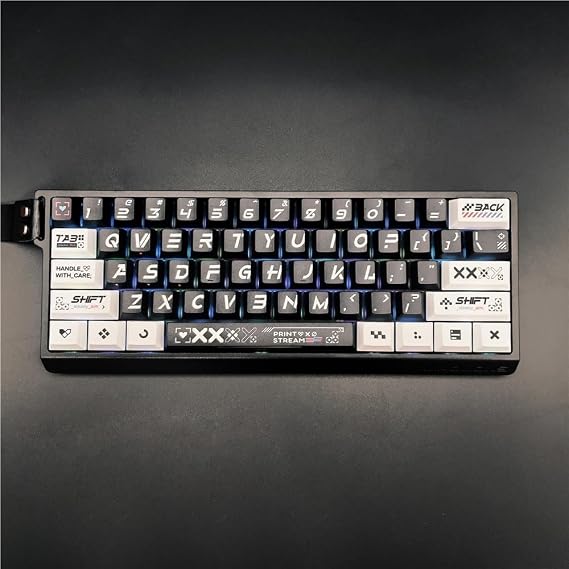 CSGO PrintStream Keycap, Cherry Profile DYE-SUB PBT/PC Translucent Gaming Keycap(Black)
