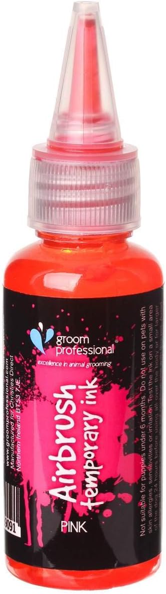 GROOM PROFESSIONAL Creative Airbrush Temporary Ink, 30 ml, Pink